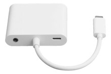 Adapter Deltaco USB-C HDMI/VGA/Audio 100W PD 3.0, valge
