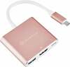 Adapter SilverStone USB-C - HDMI/USB/USB-C SST-EP08P, roosa