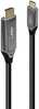 Kaabel Lindy USB-C to HDMI 43367, 1 m, must