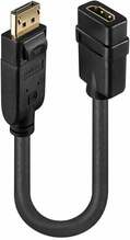 Konverter Lindy DisplayPort – HDMI 41005, 0.15 m, must