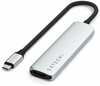 Adapter Satechi 4-in-1 USB-C Slim Multiport ST-P4SS, hõbe, 4K