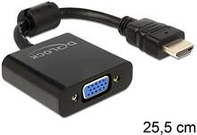 Adapter Delock HDMI-A to VGA, 25 cm, must
