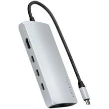 Adapter Satechi USB-C Multiport 8K with Ethernet V3, hõbe