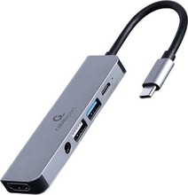 Adapter Gembird A-CM-COMBO5-02 USB Type-C 5-in-1, hall