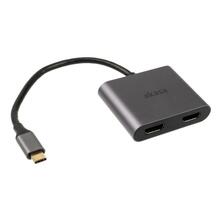 Adapter Akasa USB-C to Dual HDMI AK-CBCA26-18BK, 4K60Hz, 4K30Hz