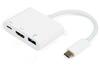 Adapter Vivanco USB-C - HDMI 3in1 34293, valge