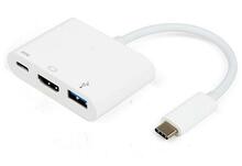 Adapter Vivanco USB-C - HDMI 3in1 34293, valge