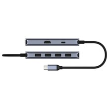 USB-C jagaja Cudy UH500, 6-in-1, 4K 30Hz HDMI, USB-C PD, 4x USB-A 3.0, hall