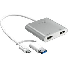 Adapter J5CREATE USB-C to Dual HDMI JCA365-N