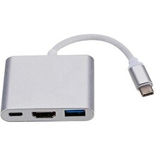 Adapter RoGer Type-C to HDMI AD15640, hõbe