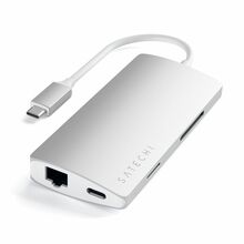 Adapter Satechi ST-TCMA2S USB-C Multi-Port 4K Gigabit Ethernet, hõbe