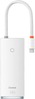 Baseus Lite Series multifunktsionaalne USB-C HUB - 2 x USB 3.0 / USB-C PD / HDMI 1.4 / SD / TF valge