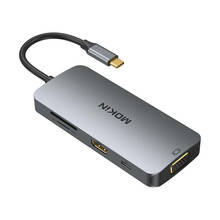 Adapter Mokin 8in1 USB-C MOUC0503, hõbe