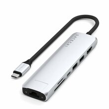 Adapter Satechi 7-in-1 USB-C Slim Multiport ST-P7SS, hõbe