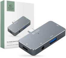 Adapter Tech Protect HUB 4in1 V6, USB-C, USB-A, HDMI, AUX, hall