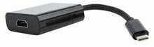 Adapter Gembird A-CM-HDMIF-01 USB-C (mees) - HDMI (naine), 0.15 m, must