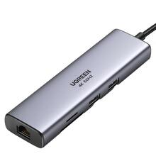 Adapter Ugreen USB-C to 2x USB 3.0, HDMI, RJ45, SDTF