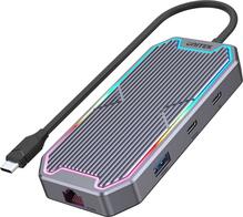 HUB Unitek USB-C HDMI 2.0 RJ45 3.5mm D1029A, hall