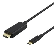 Kaabel DELTACO USB-C - HDMI 4K UHD 1m, must