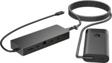 Adapter HP Universal USB-C Multiport Hub koos 65 W laadijaga 9H0H9AA