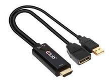 Adapter Club 3D CAC-1335 HDMI + Micro USB to DisplayPort 4K120Hz/8K30Hz
