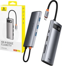 Baseus Gleam 7in1 USB-C jaotur, hall