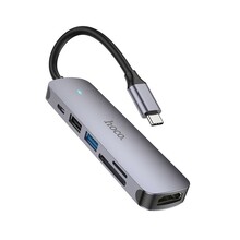 Adapter Hoco HB28 USB-C HDMI USB3.0 USB2.0 SD miniSD, hall