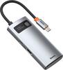 Adapter Baseus Metal Gleam HUB 4in1 CAHUB-CY0G, hõbe