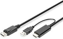 DIGITUS HDMI to DP adapter 2m must