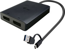 Adapter I-Tec USB-A/USB-C Dual 4K/60 Hz DisplayPort CADUAL4KDP, must