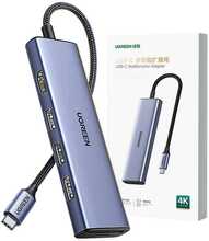 HUB UGREEN CM511 6in1 USB-C - HDMI, 3x USB-A 3.0, SD/TF kaardilugeja - hall