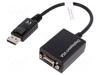 Adapter Assmann Display port 1.2 - HD15, 0,15 m, must