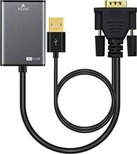 Adapter MicroConnect VGA 15pin - HDMI M-F, aktiivne