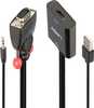 Adapter Lindy 38284 VGA ja audio HDMI konverter, must