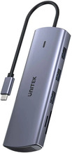 HUB Unitek 9in1 USB C, Gigabit Ethernet, HDMI, VGA, 3x USB A, kaardilugeja, PD 100W
