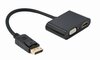 Adapter Gembird A-DPM-HDMIFVGAF-01, DisplayPort to HDMI ja VGA, must
