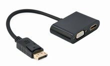 Adapter Gembird A-DPM-HDMIFVGAF-01, DisplayPort to HDMI ja VGA, must
