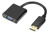 Adapter Deltaco DP-VGA7-K, VGA to DisplayPort, 0,2 m, must