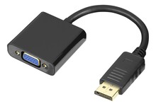 Adapter Deltaco DP-VGA7-K, VGA to DisplayPort, 0,2 m, must