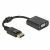 Adapter Delock 61006 DisplayPort - VGA, 15 cm, must