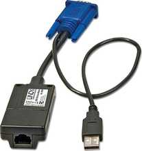 USB - VGA adapter Lindy 39634, must/sinine