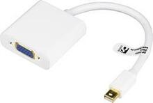 Adapter Deltaco DP-VGA4 DisplayPort to VGA, 0,2 m, valge
