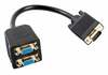 Adapter Lanberg AD-0020-BK VGA 	o 2x VGA, 0,2 m, must