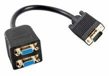 Adapter Lanberg AD-0020-BK VGA 	o 2x VGA, 0,2 m, must