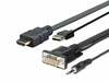 Kaabel Vivolink PROHDMIMVGA1 HDMI/VGA/USB/3.5mm, 1 m, must