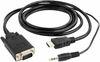 Kaabel Gembird A-HDMI-VGA-03-6, HDMI - VGA koos 3,5 mm, 1,8 m, must