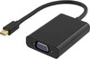 Adapter Deltaco DP-VGA13-K Mini DP to VGA, 0,25 m, must