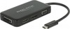 Adapter Delock USB Type-C to VGA/HDMI/DVI/DisplayPort, 0,15 m, must