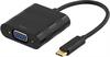 Adapter Deltaco USBC-VGA, USB C - VGA, must