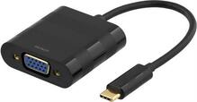 Adapter Deltaco USBC-VGA, USB C - VGA, must